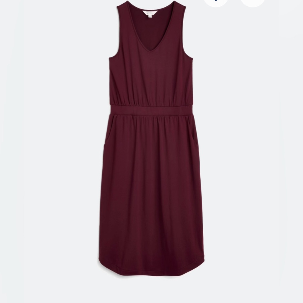 Market & Spruce Gina Knit Midi Dress Vneck Sleeveless L